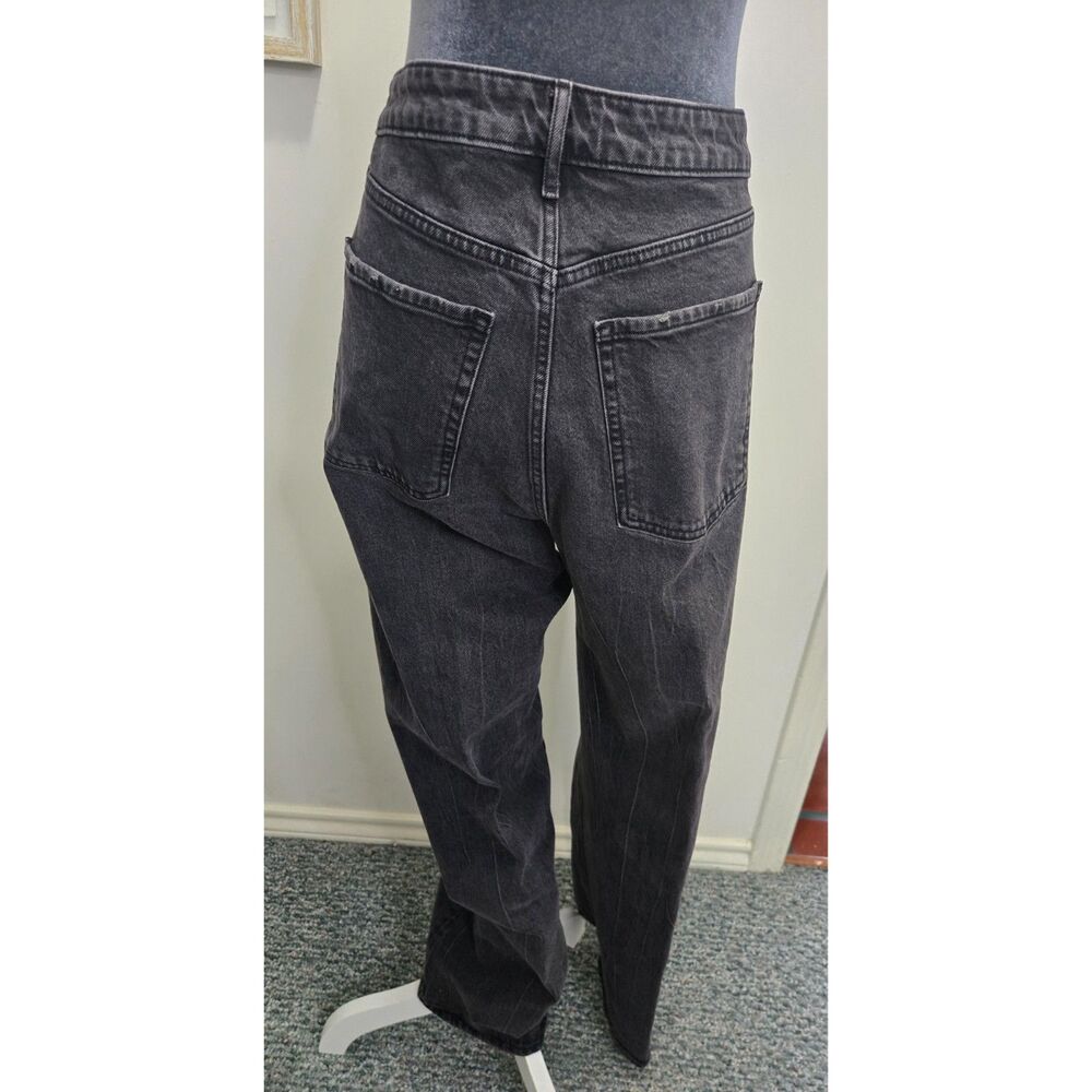 Old Navy Sky‑Hi Extra High‑Rise Wide Leg Jeans Size 12 Dark Wash, Smooth Pockets - Picture 2 of 7